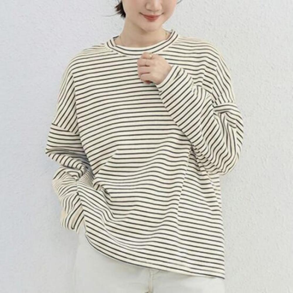 Navava Women STripe Round Neck Long Sleeve T shirT nT3227