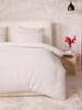Housse de couette + taies - Douce ecru - 100% gaze de coton - 220 x 240 cm - Oeko-Tex®