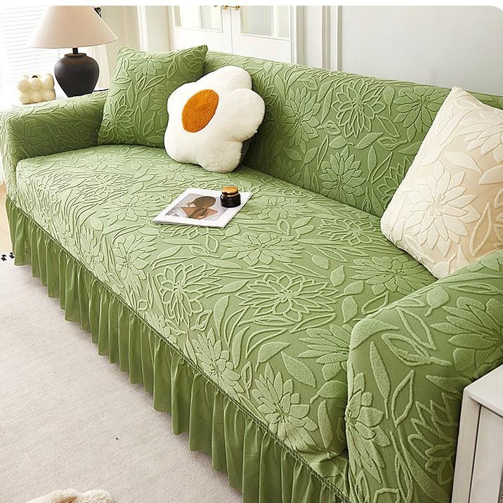 Жаккардовый бархатный чехол для дивана Все включено Универсальный набор Новый Всесезонный Универсальный Противоскользящий Чехол на подушку сиденья Ткань Французский стиль