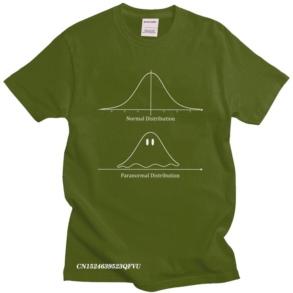 Funny Normal Distribution Paranormal Tops Men Cotton Humor Distribution Math Shirt Geometric Tee Camisas Mend Summer TShirt