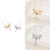 Cross Wings Angel Alloy Necklace Pendant Geometric Jewelry Fashion Women Gift