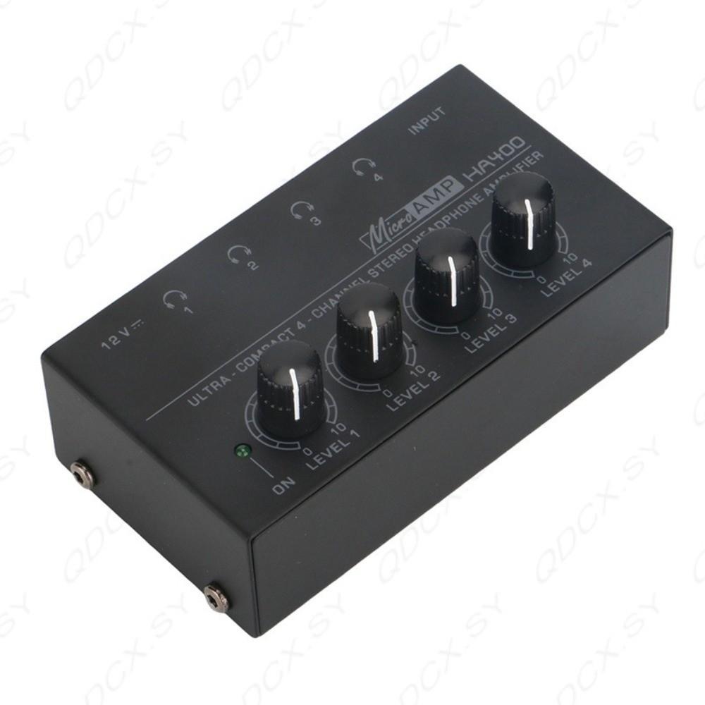 4 Channels HA400 4 Channels Amplifier 1 Input Mini Headphone Amplifier  Headset Amplifier