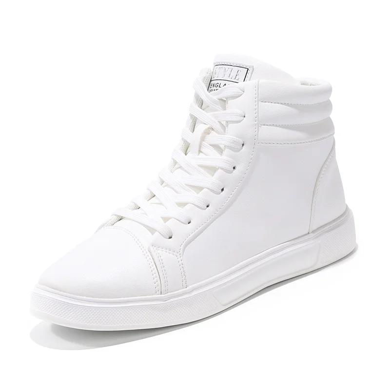 Весенняя мода 2025 года Красные мужские кроссовки Высокие кеды для скейтбординга для мужчин и женщин Удобные кожаные кроссовки унисекс Размер 35-46