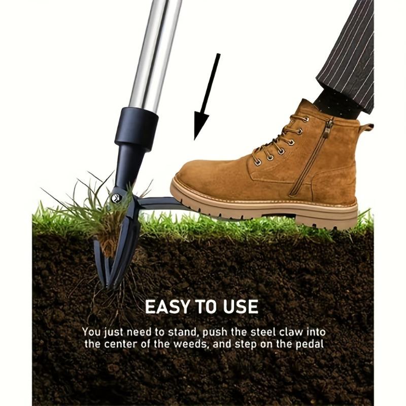 1pc Heavy-Duty Aluminum Weed Remover - Ergonomic Grip, Easy To Use for Garden and Yard Weeding (Handle Not Included), Garden Weeding Tool