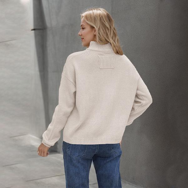 Autumn and Winter Women's Knitted Jacket V-neck Plus Size Sweater Solid Color Cardigan