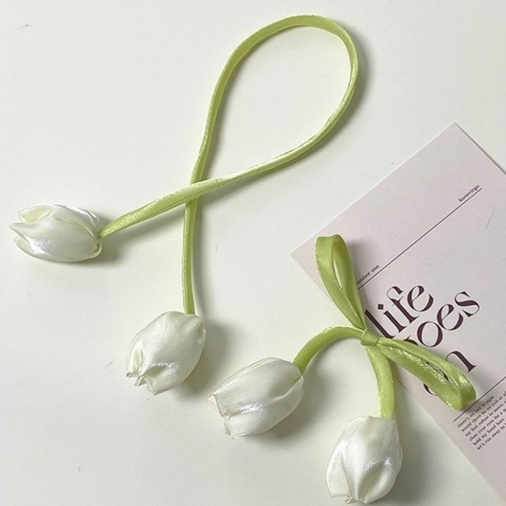 5Pcs Ornaments Tulip Lace-up Straps Sweet Hair Cord Accessories Elegant Curtain Tieback  Cake
