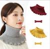 8 Colors Girl Fake Collar Scarf Women Turtleneck Solid Color Knitted Neck Sets Detachable Warm Thick Girl's Scarf Gift