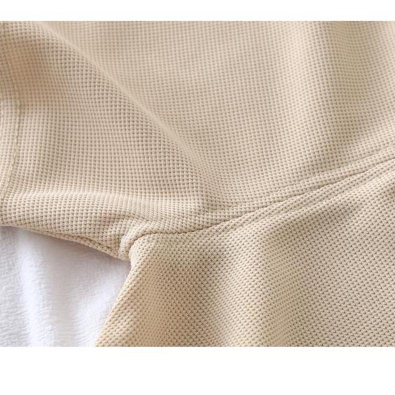 Детский костюм с короткими рукавами, летняя вафельная повседневная дышащая летняя одежда для мальчиков и девочек