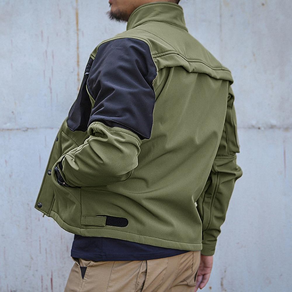 Куртки мужские рабочая одежда Soft Shell карманы мотоциклетные топы зимние уличные водонепроницаемые ветровки с капюшоном