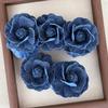 Korean Style Women Vertical Clip Denim Blue Floral Twisted Hair Clip Flower Banana Clips  Summer