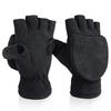 Winter Convertible Glove Flip Top Mittens Warm Polar Fleece for Winter Runing Painting Texting Photographing for Men Women