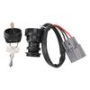 ATV Ignition Key Switch 3 Wire Stable Performance Ignition Starter Switch with Keys for Grizzly ATV
