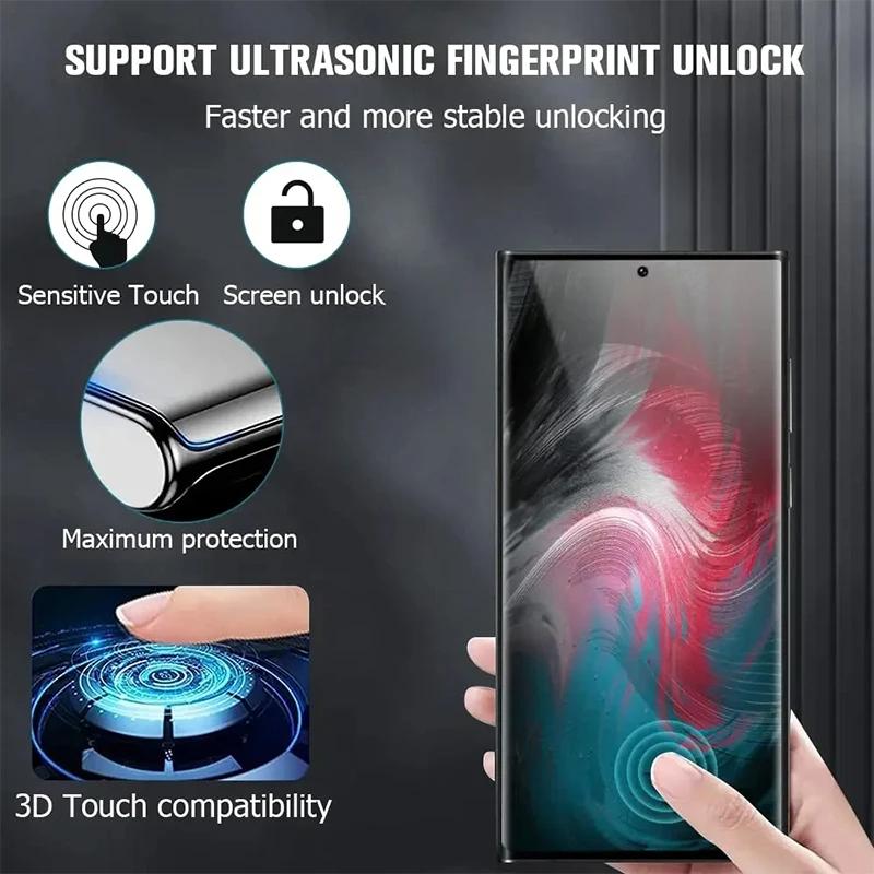 2 шт. изогнутое закаленное защитное стекло для экрана Samsung Galaxy S22 S20 S23 S24 Plus Ultra S21 FE Note 9 10 20 Plus S10 S9 стекло