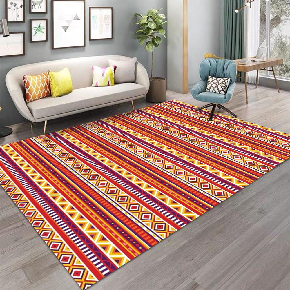 Red Persian Pattern Carpet Traditional Vintage Rug NonSlip Floor Mat for Living Room Bedroom Bedside Rug Classic Home Decor