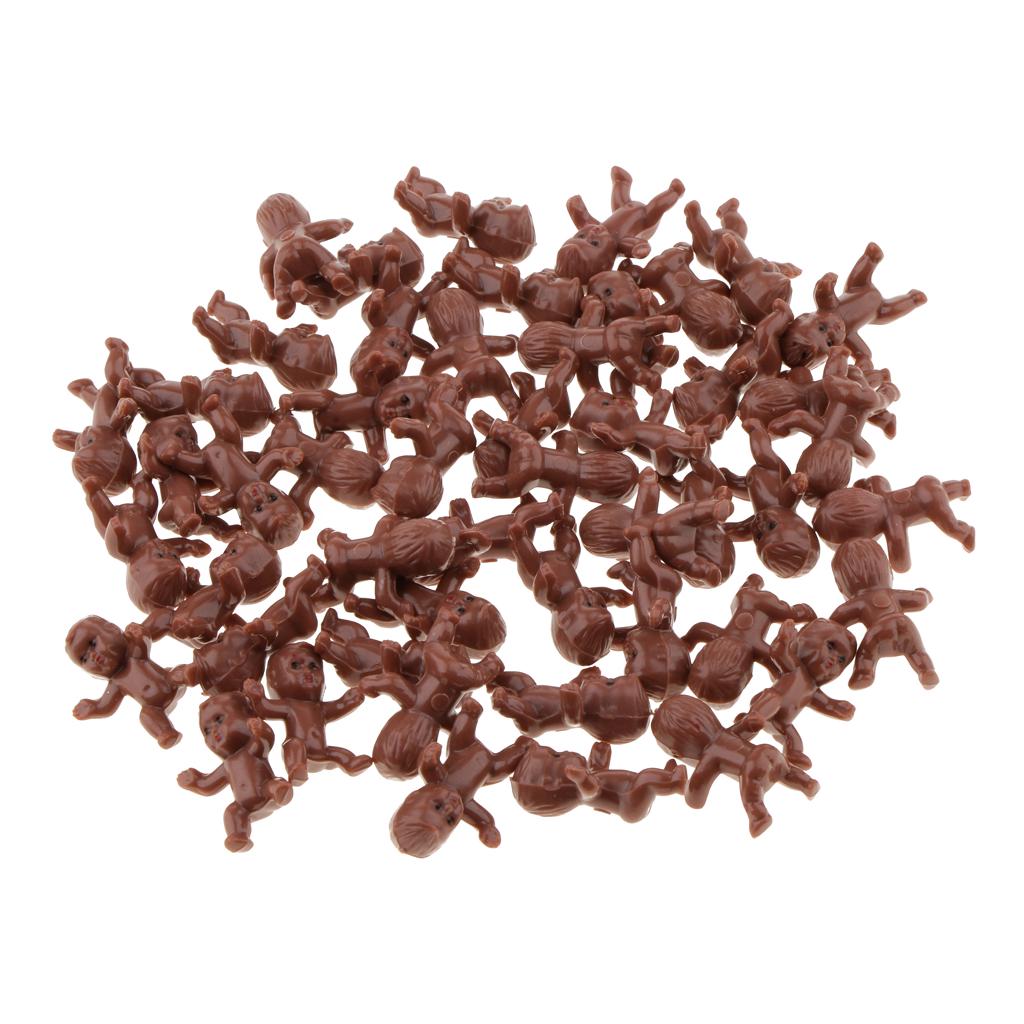 50pcs Mini Newborn Baby Doll Toy Shower Decor Party Bag Filler  Pink