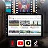 JIUYIN Android 12 Автомобильный монитор-планшет для подголовника 10'' IPS Сенсорный экран HD Для заднего сиденья автомобиля Видео Музыка ТВ Плеер HDMI Вход