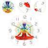 Yoga Wall Hanging Clock Silent 12 Inch Round, Modern Ornament, Decorative for Living Room Bedroom