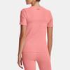Under Armour Rush Series Solid Color Round Neck Short Sleeve T-Shirt Women Tops Victoria-Pink 1373929-603