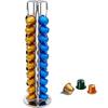 EXZACT Porte-Capsules De Café Compatible Avec Nespresso (40 X Capsules) - Support Rotatif - Argenté