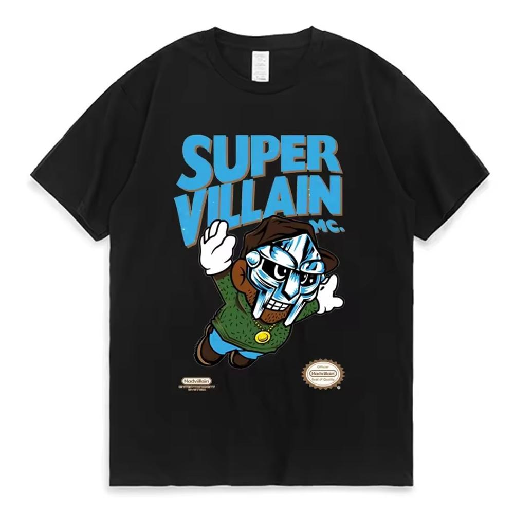 Camisetas Mujer Men Clothing Homme Printing T Shirt New in Top Singer Mf Doom Madlib Madvillain Double Sided Graphic Tshirt