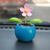 Solar Powered Dancing Swinging Animated Flower Toy Car Styling Home Decoration