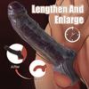 Black Penis Sleeve Enlargement Sleeve For Cock Sex Toys for Men Extender Silicone Dick Sleeve Artificial Penis Enlarge Thicken Condom