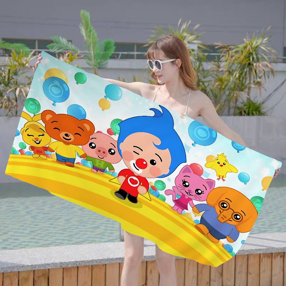 P-Plims мультяшный P-Plim Банное полотенце Микрофибра Мягкое Впитывающее Воздухопроницаемое Для Девочек Детей Декоративное Мультяшное Пляжное Полотенце