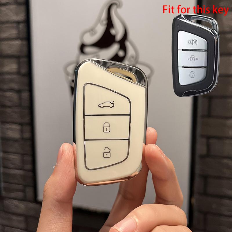 Чехол для ключей из ТПУ, брелок для JAC JIAYUE A5 X4 X7 iC5 IEV S4 7S T8 Refine S4 S7 M6, 3-кнопочная сумка для ключей, защитная сумка, аксессуары