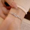 Banyan Tree S925 Silver Geometric Knot Bracelet Women's Retro Open-Style Gift