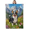 Cute Pet Corgi Dog Throw Blanket Fuzzy Soft Cozy Warm Lightweight Plush Fleece Flannel Blanket for Couch Bed Sofa Home Decor