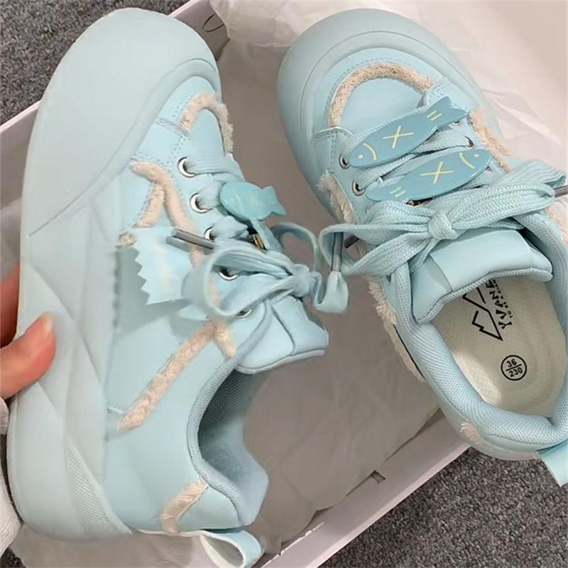 Чжао Рут кампус ветер большеголовые туфли круглый носок толстая подошва туфли весна новинка нишевые универсальные туфли-хлебцы