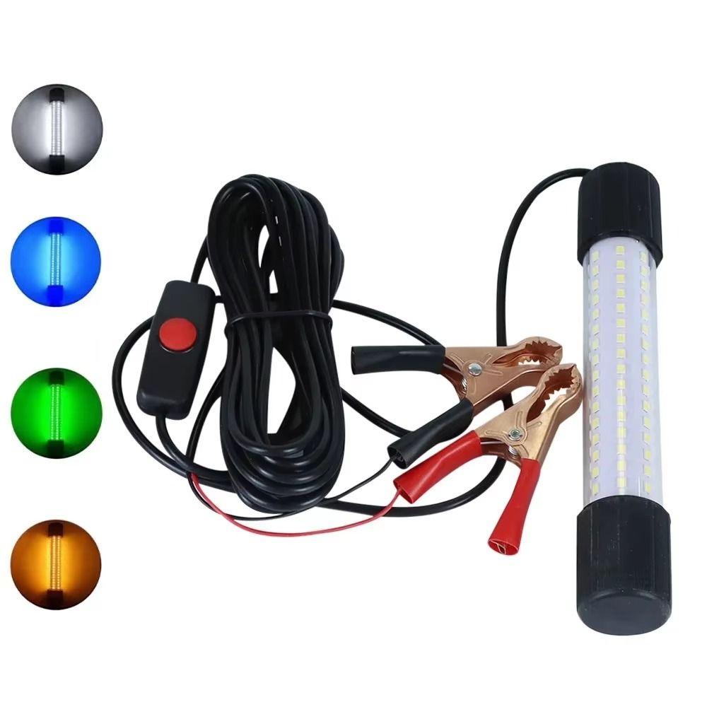 Waterproof 12V Fishing Light 126LEDs Lures Finder Lamp LED Underwater Light Boat Outdoor