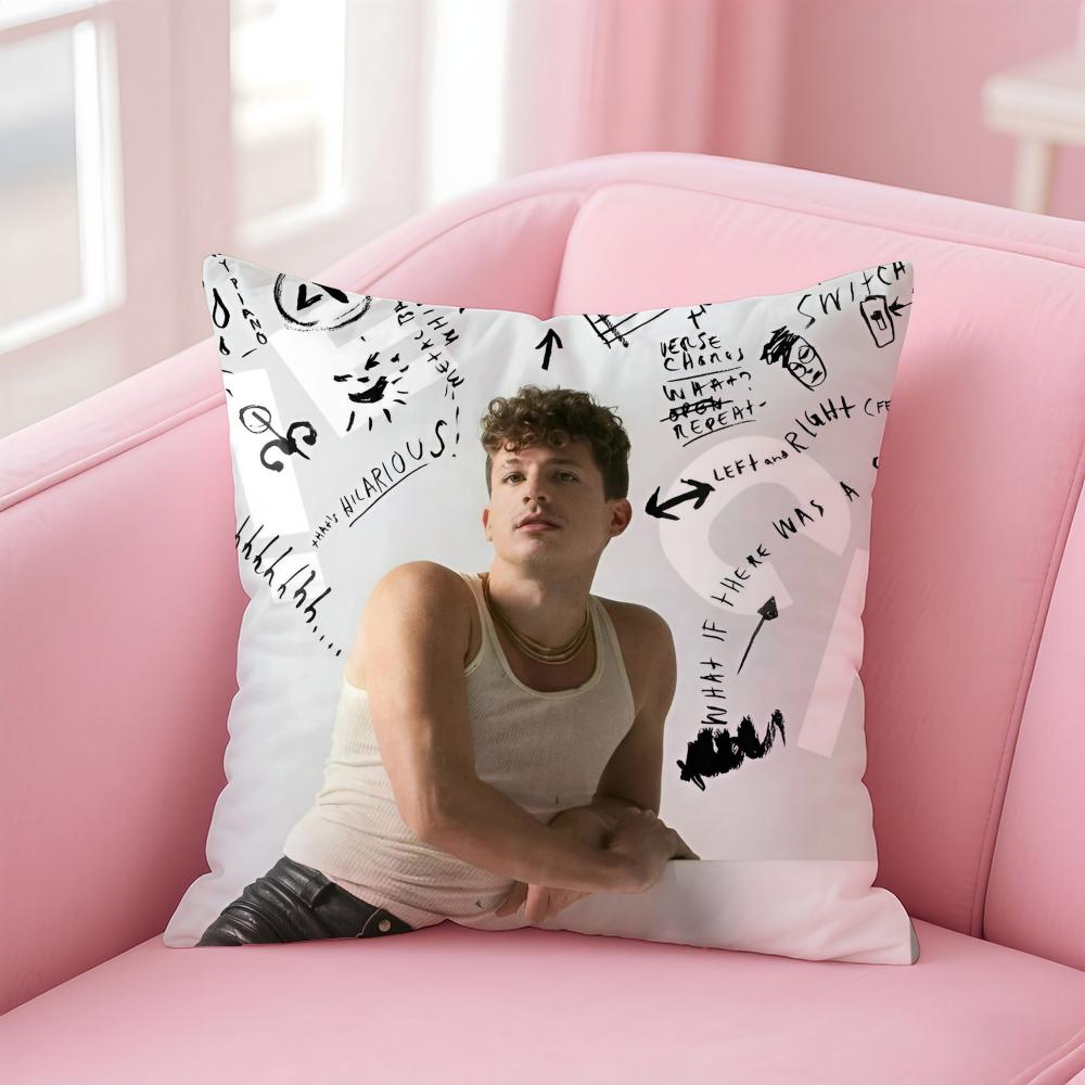 Hot Singer CCharlie PuthS Cushion Cover Pillowcase Short Plush Invisible zipper Room Sofa Cushion Cover