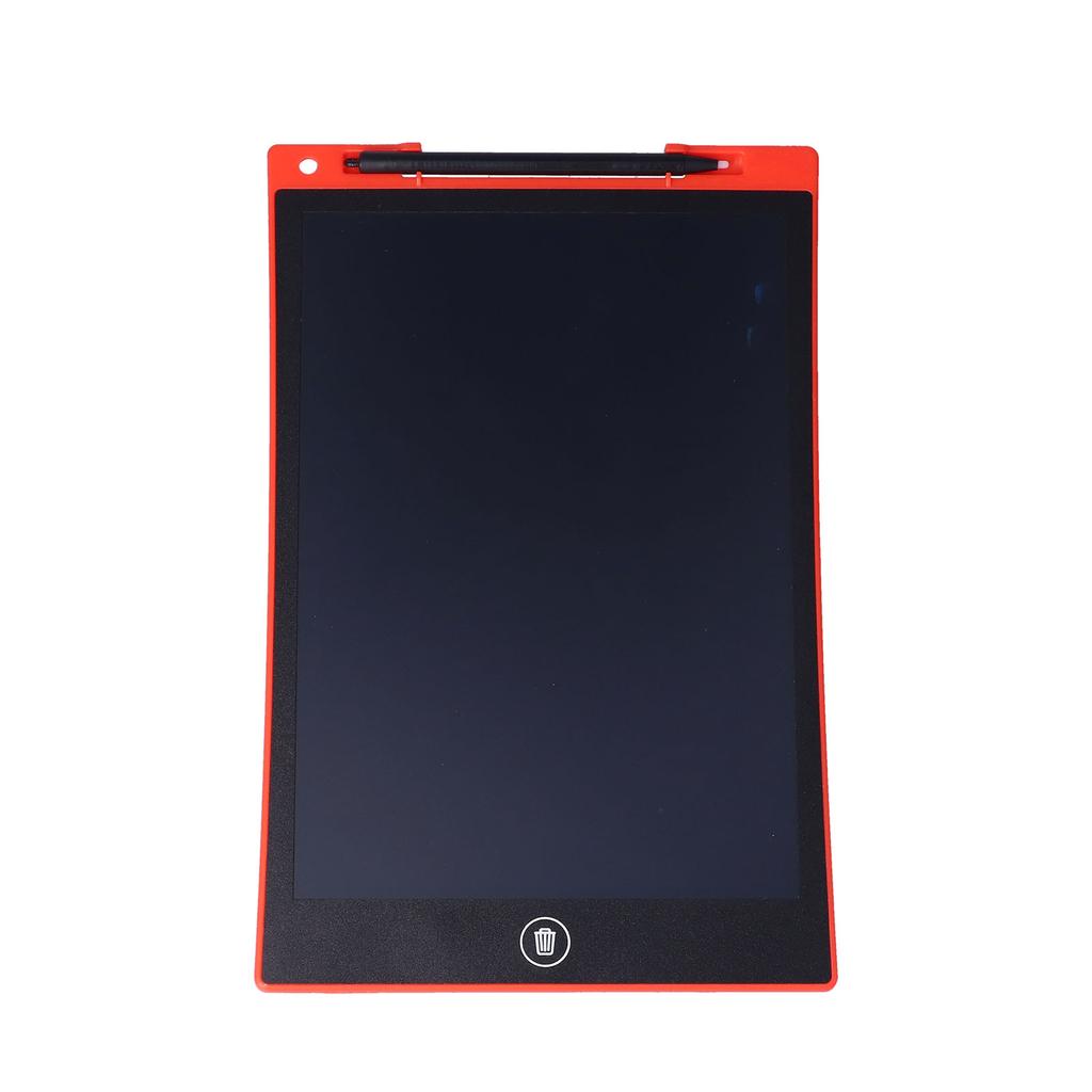 LCD Writing Tablet 10in Full Screen Replaceable Button Battery Red Portable Handwriting Pad for Kids