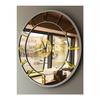 Real Mirror Wall Clock 50 Cm Elegance Modern Living Room Gold