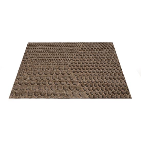 Door Mat Removes Dirt Recycled Anti-Slip Base Cuttable Geometric Pattern Indoor/Outdoor Use Entrance Rug for Kitchen Garage