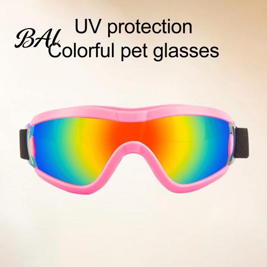 Durable Polycarbonate Lens Dog Glasses Goggles, UV Protection Sunglasses with Adjustable Straps, Stylish Pet Skiing Gear for Dogs Shades, Windproof