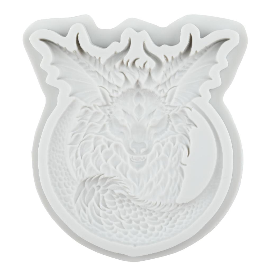 Dragon Silicone Mold Dragon and Wolf Head Fondant Molds Cake Decorating Tools Cupcake Topper Candy Sugar Craft Gum Paste Polymer Clay