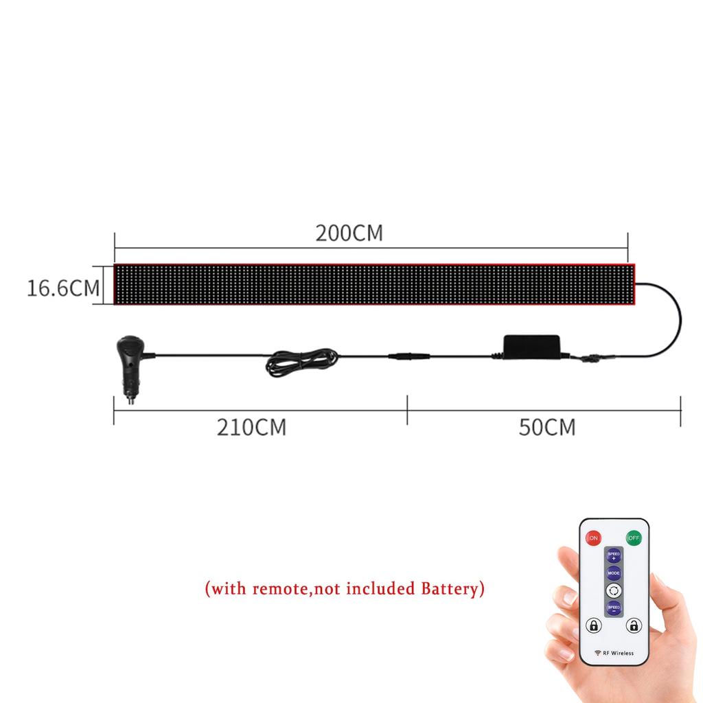 Грузовик с дистанционным управлением Дьявольский глаз Светодиодная матричная пиксельная панель Мягкое складное освещение Граффити Бегущая строка Подсветка 12В 24В