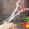 5PCS Stainless Steel Meat Cleaver Butcher Knife Meat Cleaver Professional Chef Knife Magnetic Storage Knife Rack Knife Block