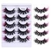 5 Pairs Of Colorful Dense Multi-Layer Soft Simulated Eyelashes, Natural Dense Curled Masquerade Eyelashes