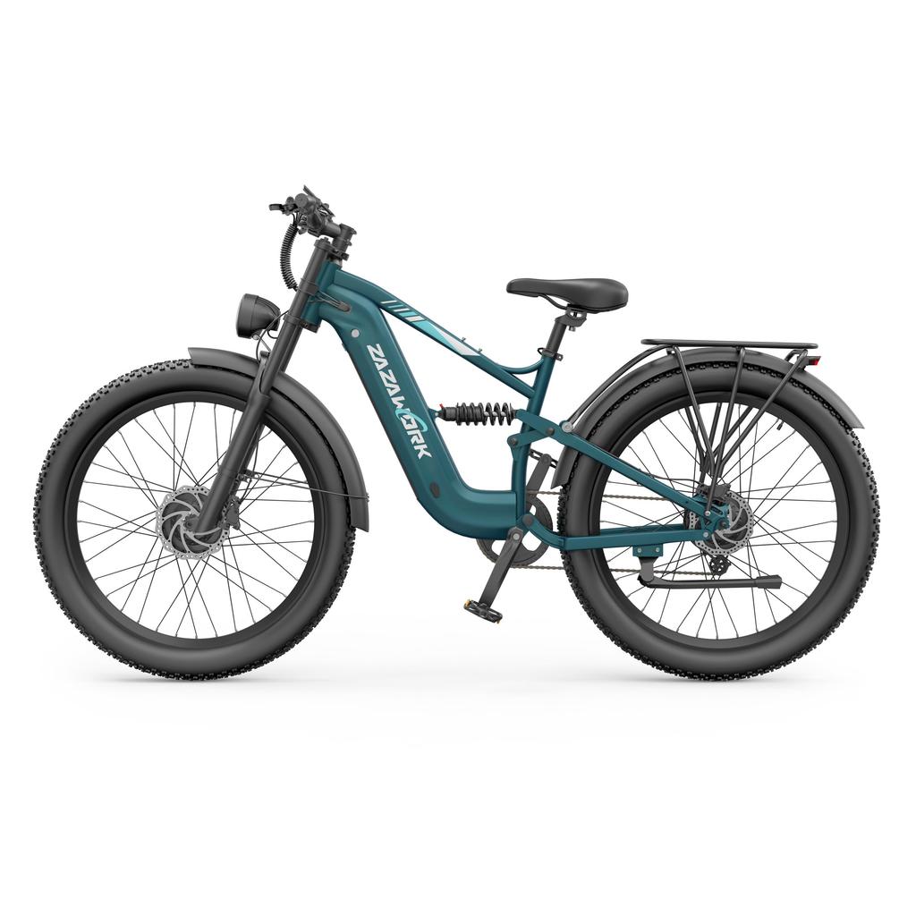 ZAZAWORK CF500 PRO High-end Electric Bicycle 1000W*2 Dual Motor 48V20Ah Battery 50KM/H Top Speed 27 Inch Off- Road Tires E-Mountain Bike