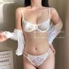 Французский кокетливый кружевной мягкий бюстгальтер с косточками, комплект, получашка пуш-ап, красота спины, для женщин с маленькой грудью, комплект нижнего белья