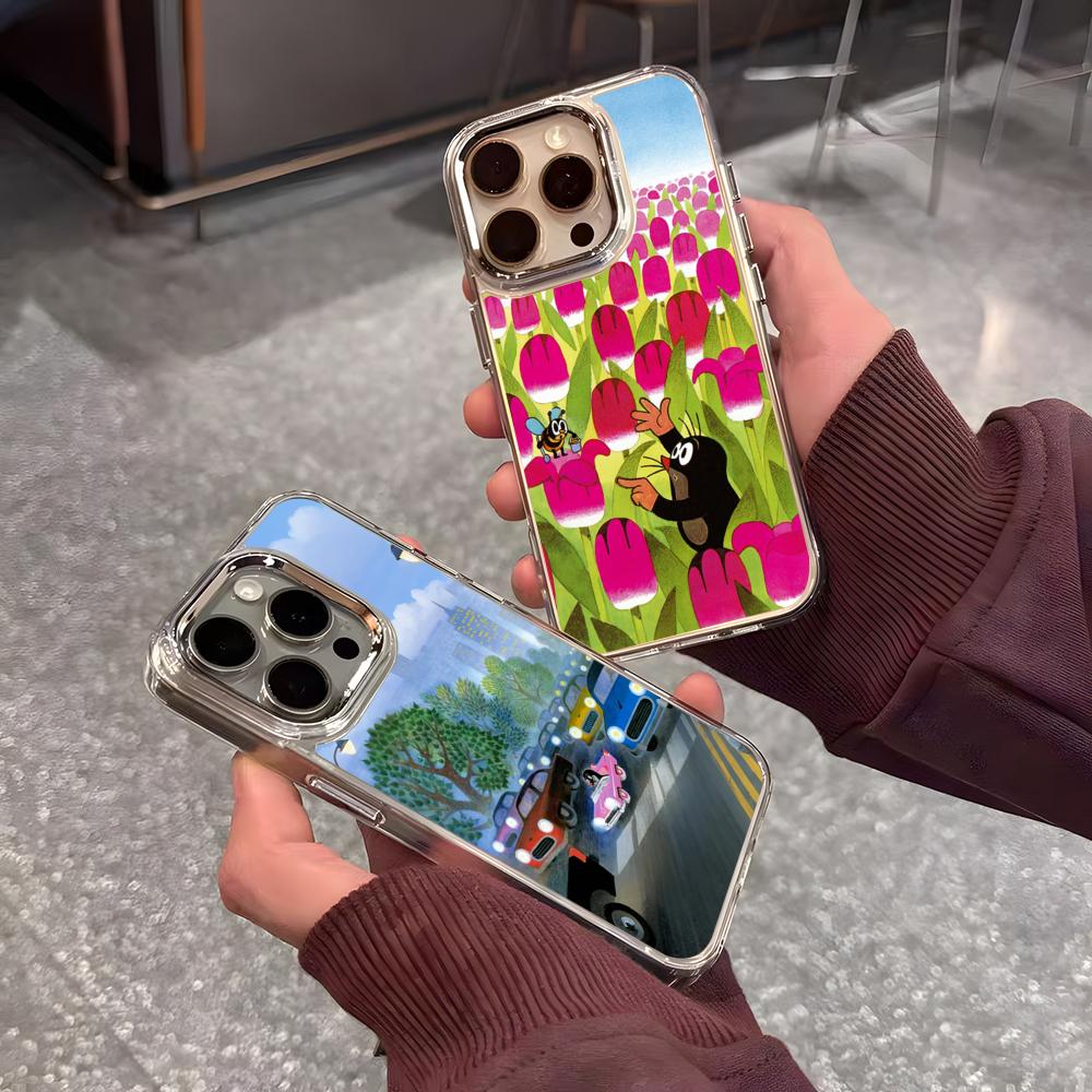 Аниме Кртик Чехол для телефона Для iPhone 17 Air 16 15 14 13 12 11 Pro Pro Max Plus Прозрачный Мягкий Чехол