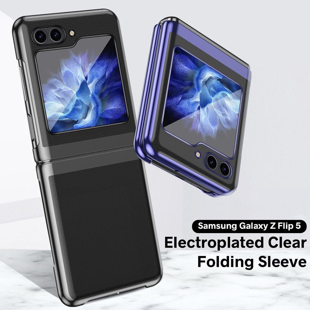 Прозрачный чехол-бампер с покрытием для Samsung Galaxy Z Flip 6 5 4 3 5G защитный противоударный легкий ультратонкий чехол