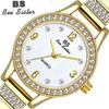 BEE SISTER BS Ladies Wrist Watches Gold Watch Women Watches Stainless Steel Silver Clock Women Femme Quartz Watches