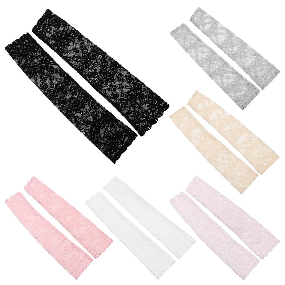 Женские кружевные летние солнцезащитные перчатки без пальцев для вождения, накидки на руки, ледяные манжеты на руки, нарукавники, варежки