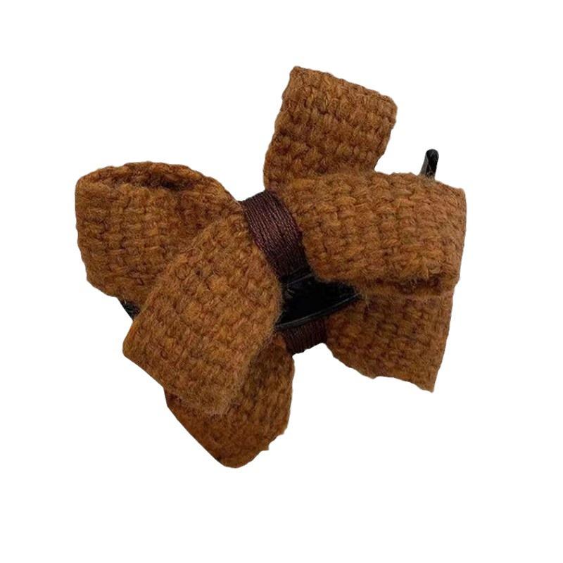 Элегантная заколка-бантик из шерсти - милая и шикарная высококачественная заколка для волос для женщин