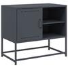 VidaXL Meuble TV anthracite 68x39x60,5 cm acier, support TV, buffet TV, meuble multimédia, banc TV, armoire hifi, centre de 846520