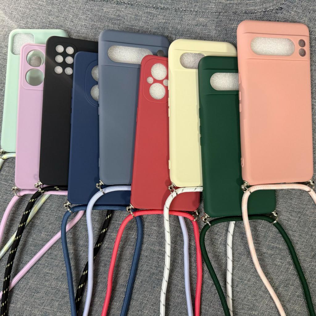 Necklace With Strap Cord Crossbody Lanyard Case For Google Pixel 7 6 8 9 10 Pro XL 7A 6A 9A Coque Cover Pixel 8 Pro 8A Funda